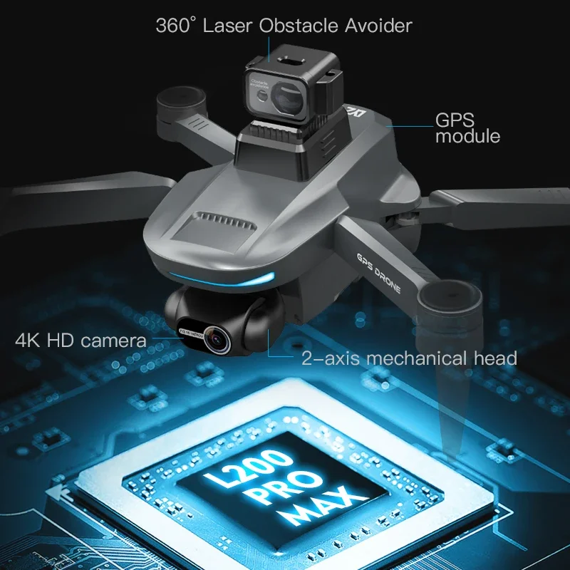 L200 PRO MAX Drone 4K 2-Axis P - Drone Racing Camera 리뷰 및 가격