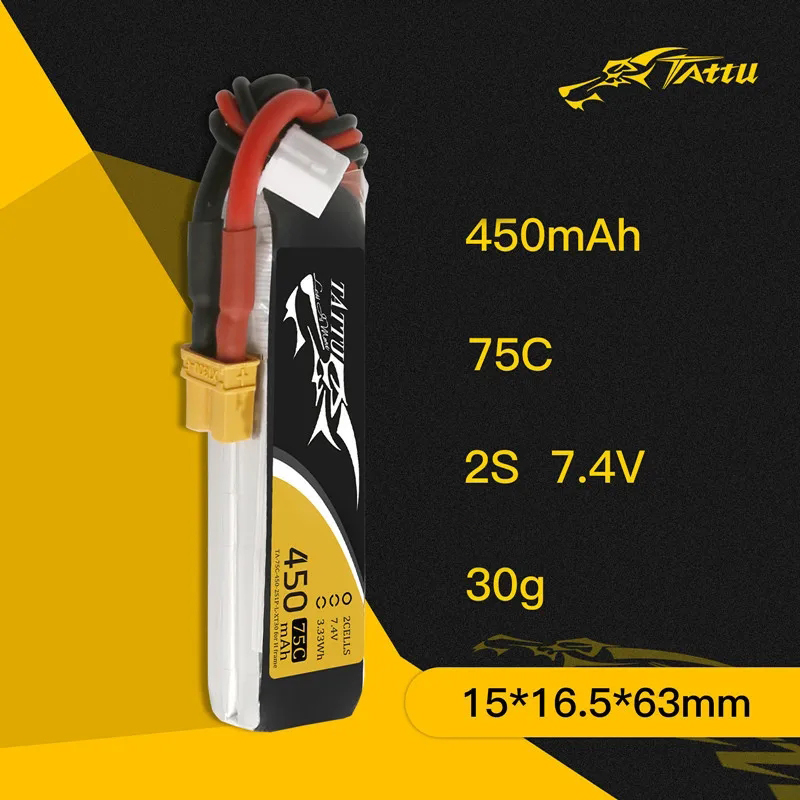 3Pcs NEW TATTU 450/500/550mAh  - Drone Racing Battery 리뷰 및 가격