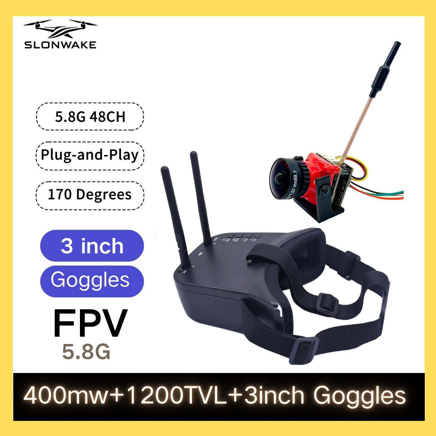SLONWAKE 5.8G 48CH FPV 400mw V - Drone Racing Transmitter 리뷰 및 가격