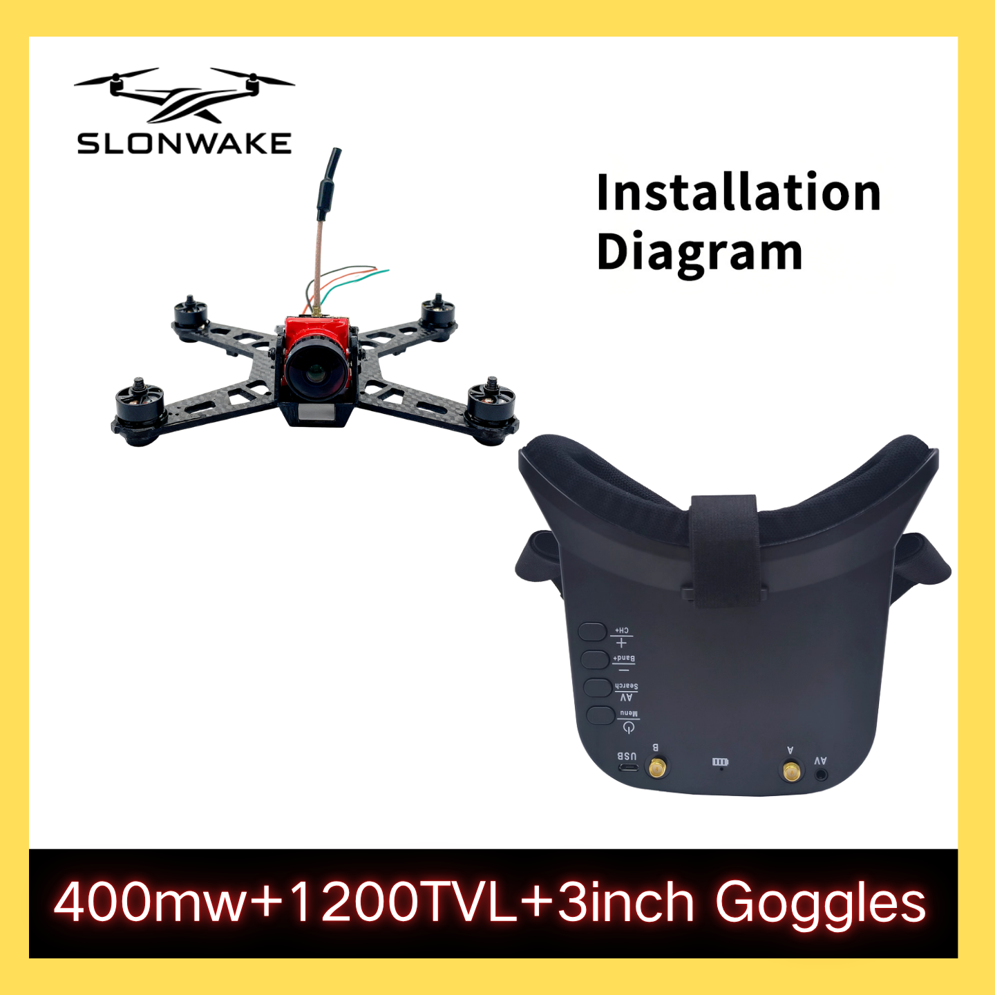 SLONWAKE 5.8G 48CH FPV 400mw V - Drone Racing Transmitter 리뷰 및 가격