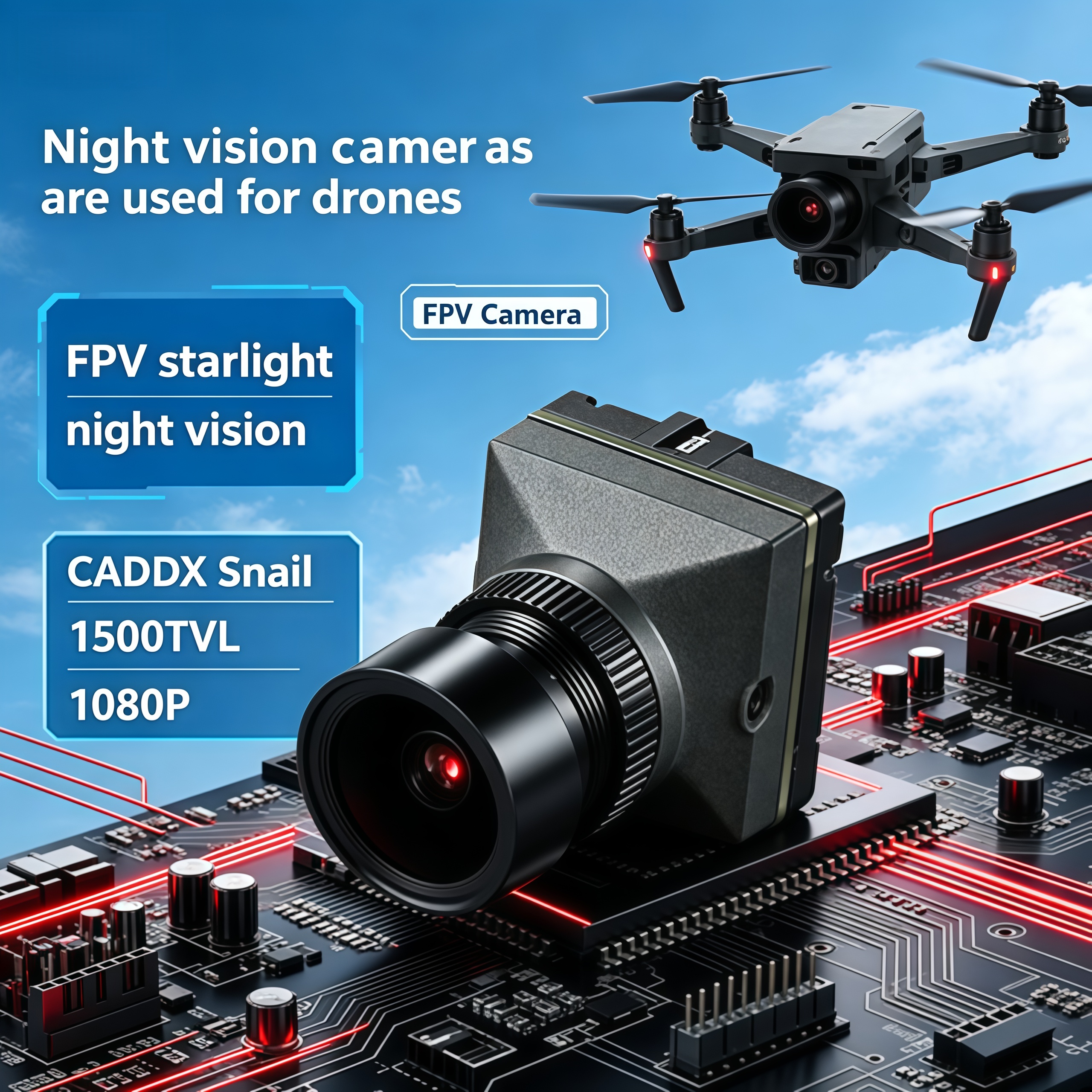 1500TVL HD CADDX Snail FPV Cam - Drone Racing Transmitter 리뷰 및 가격